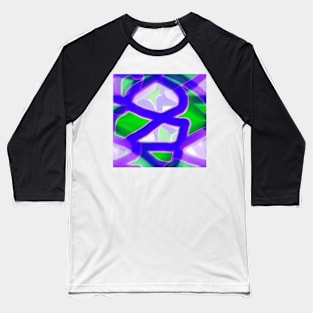 Blue, green and purple Baseball T-Shirt